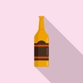 Alcohol teen problems icon, flat style Royalty Free Stock Photo