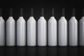 Alcohol theme illustration. Row of wine bottles