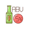 Alcohol by volume RGB color icon