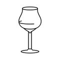 alcohol wine glass line icon vector illustration