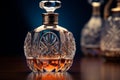 Alcoholic beverages, crystal bottle, exquisite design for refined presentation