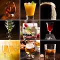 Alcoholic beverages (dark background) Royalty Free Stock Photo