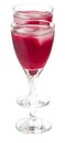 Alcoholic cerise cocktails Royalty Free Stock Photo