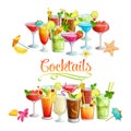 Alcoholic cocklails banners Royalty Free Stock Photo