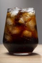 Alcoholic cocktail rum cola ice, close up Royalty Free Stock Photo