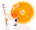 Alcoholic drink and orange Royalty Free Stock Photo