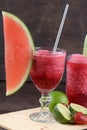 alcoholic drink with watermelon natural juice and refreshing healthy detox fruit frozem drinkalcoholic drink with watermelon