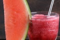 alcoholic drink with watermelon natural juice and refreshing healthy detox fruit frozem drinkalcoholic drink with watermelon