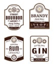 Alcoholic drinks vintage labels