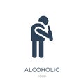 alcoholic icon in trendy design style. alcoholic icon isolated on white background. alcoholic vector icon simple and modern flat