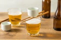 Alcoholic Japanese Sakebombs with Rice Wine Royalty Free Stock Photo