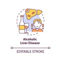 Alcoholic liver disease concept icon