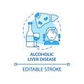 Alcoholic liver disease concept icon