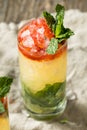 Alcoholic Queens Park Swizzle Cocktail with Rum Royalty Free Stock Photo
