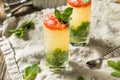 Alcoholic Queens Park Swizzle Cocktail with Rum Royalty Free Stock Photo