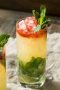 Alcoholic Queens Park Swizzle Cocktail with Rum Royalty Free Stock Photo