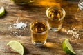 Alcoholic Reposado Tequila Shots Royalty Free Stock Photo
