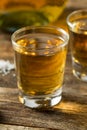 Alcoholic Reposado Tequila Shots Royalty Free Stock Photo