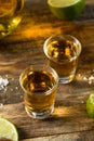 Alcoholic Reposado Tequila Shots Royalty Free Stock Photo