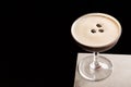 Alcoholic and tasty Espresso Martini Cocktail with vodka, fresh espresso coffee and coffee liqueur Royalty Free Stock Photo