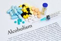 Alcoholism treatment Royalty Free Stock Photo