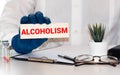 alcoholism word in a dictionary. alcoholism concept, definition Royalty Free Stock Photo