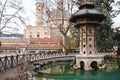 Dovecote in La Glorieta park in the afternoon in Alcoy