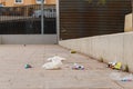 Garbage on the ground in a public park due to the incivility of some people