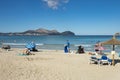 Alcudia, Palma de Mallorca - Spain. October 1, 2022. Playa de Muro is one of the most paradisiacal destinations on the Island,