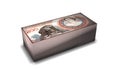 Aldabra Islands 200 Dollars Money Stack on White Background