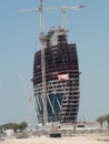 UAE: Historic picture (Oct 2008) of construction of Aldar Headquarters building