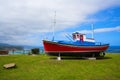 Aldebaran fisherboat in Ovinana Vidio Cape Asturias Royalty Free Stock Photo