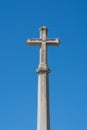 Stone cross on Aldeburgh War Memorial. Suffolk UK