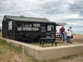 ALDEBURGH, SUFFOLK/UK - JULY 31 : Old Wooden Fish Shop on the Be