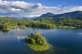 Alder Lake is formed by the Nisqually river in Rainier