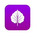 Alder leaf icon digital purple