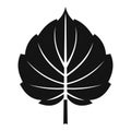 Alder leaf icon, simple style