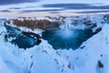 Aldeyjarfoss in the north of Iceland near Godafoss and one of the most interesting features of the waterfall