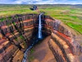 The Aldeyjarfoss Waterfall in North Iceland