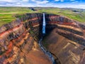 The Aldeyjarfoss Waterfall in North Iceland