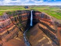 The Aldeyjarfoss Waterfall in North Iceland.