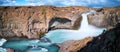 Aldeyjarfoss waterfall panorama