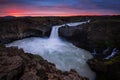 Aldeyjarfoss waterfalls is situated in the north of Iceland.