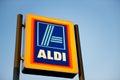 Aldi Food Market in Ashton-Under-Lyne, Manchester, UK Royalty Free Stock Photo