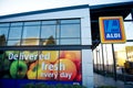 Aldi Food Market in Ashton-Under-Lyne, Manchester, UK Royalty Free Stock Photo