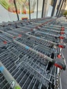 Aldi shopping trollies Royalty Free Stock Photo