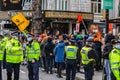 ALDWYCH, LONDON, ENGLAND- 6 December 2020: Protesters at the Kisaan protest