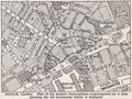 Vintage plan of Aldwych, London. Royalty Free Stock Photo