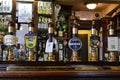 Beer taps London pub Royalty Free Stock Photo