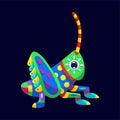 Alebrije of a cricket Mexican culture Royalty Free Stock Photo